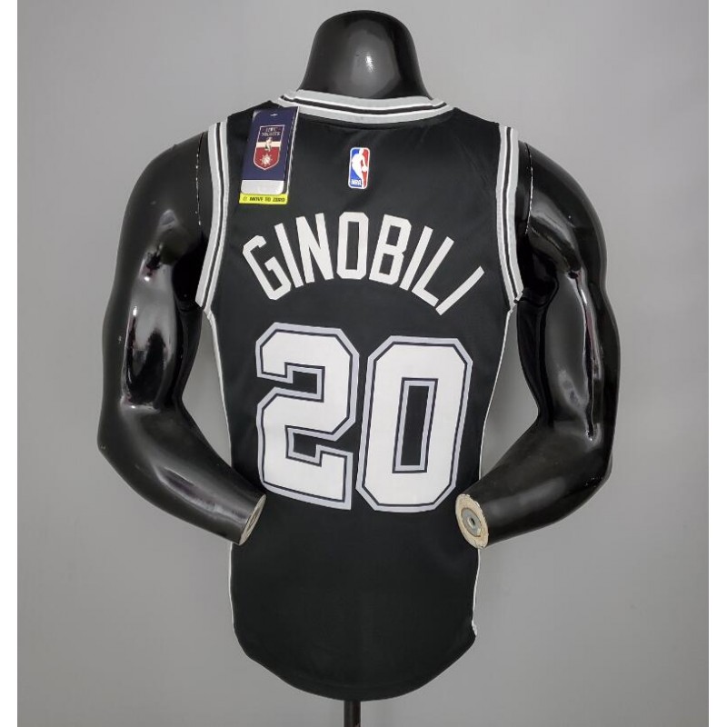 Camiseta GINOBILI#20 Spurs Black