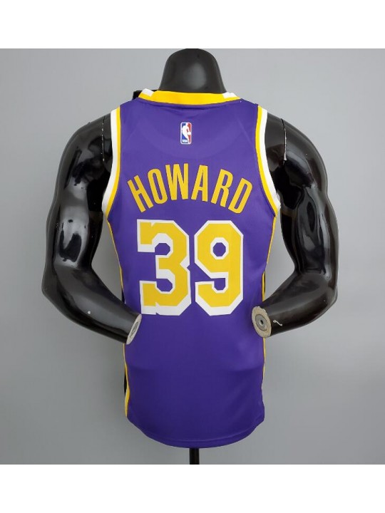 Camiseta Lakers Howard#39 Crew Neck Purple