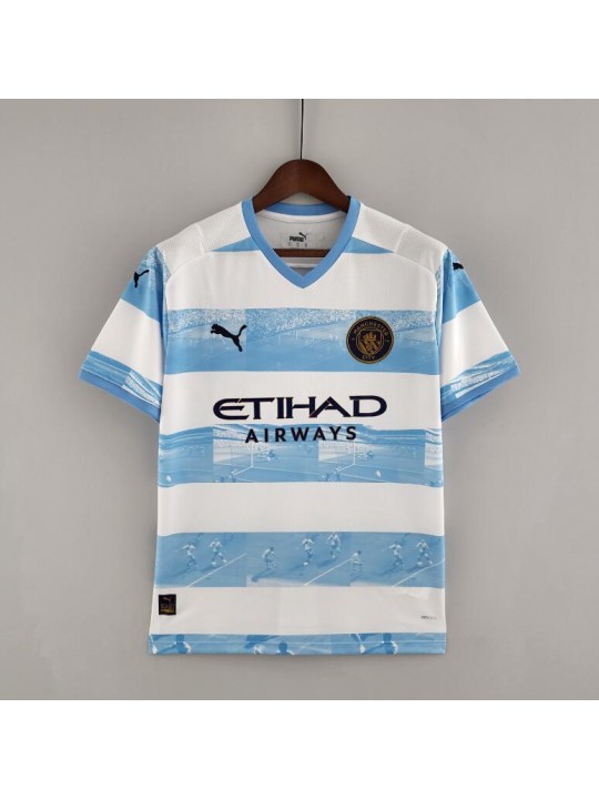 Camiseta Manchester City Limited Edition Blue and White 22/23