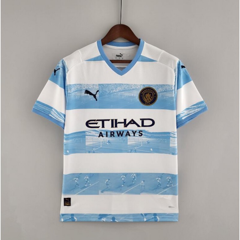 Camiseta Manchester City Limited Edition Blue and White 22/23