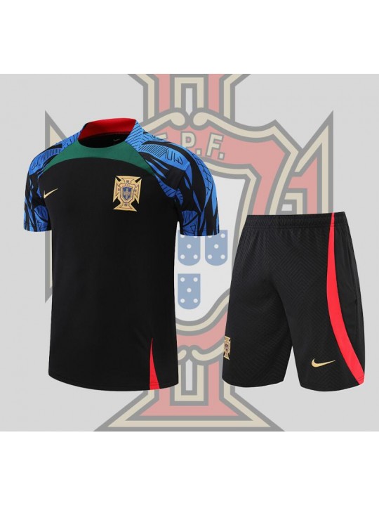 Camiseta Portugal Training Suit Short Sleeve Kit Black 2022