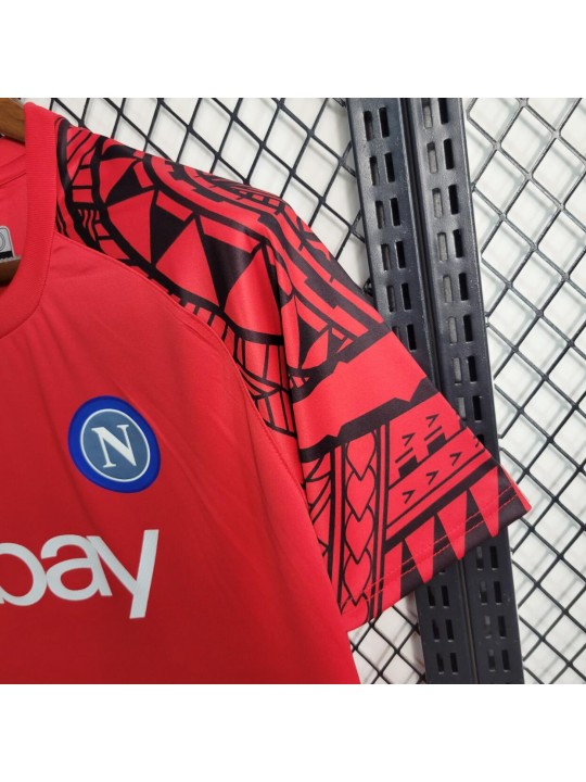 Camiseta Scc Napoli Pre-Match Rojo 23/24