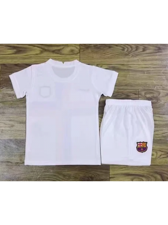 Camiseta Barcelona 2022 Blanca Niño