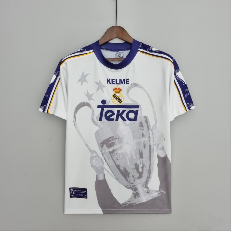 Camiseta Retro Real Madrid Champions League 7 Champions Edición Conmemorativa 97-98