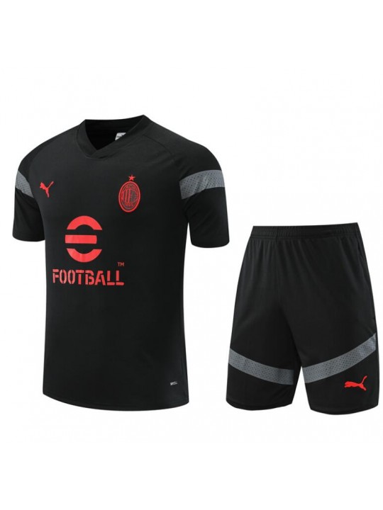 Camiseta AC Milan Pre-Match Negro 22/23 + Pantalones