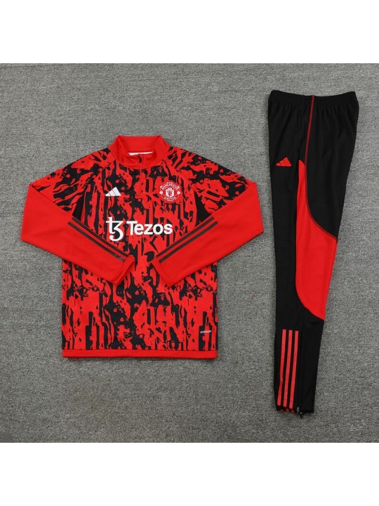 Chandal Entrenamiento Manchester United 2023-2024 Rojo + Pantalones