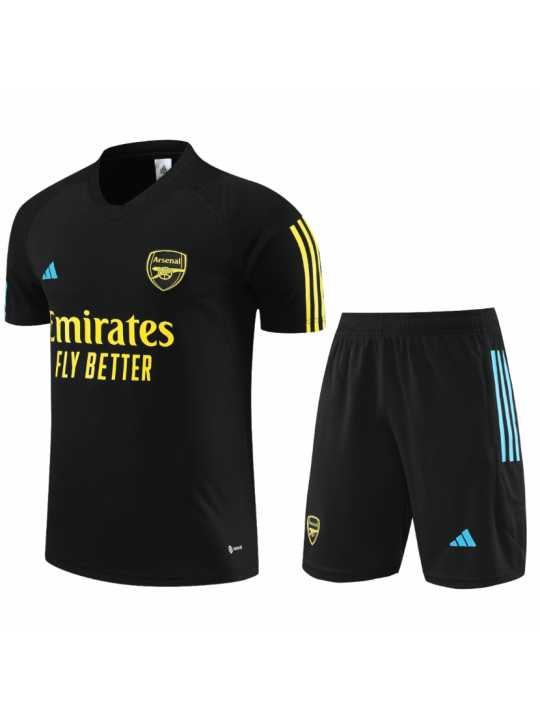 Camiseta Arsenal FC Pre - Match 23/24 Negro + Pantalones