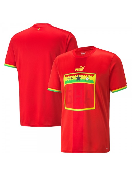 Camiseta Ghana Segunda Equipación 2022