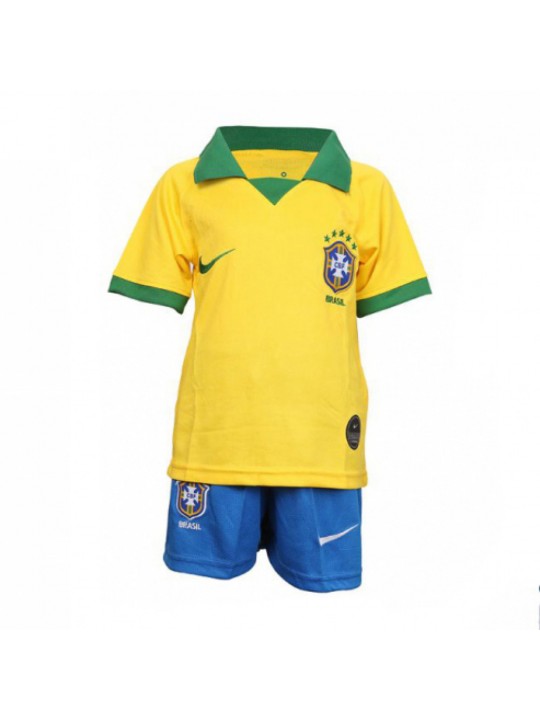 Camiseta Brasil Primera Equipación 2019 Niño Kit