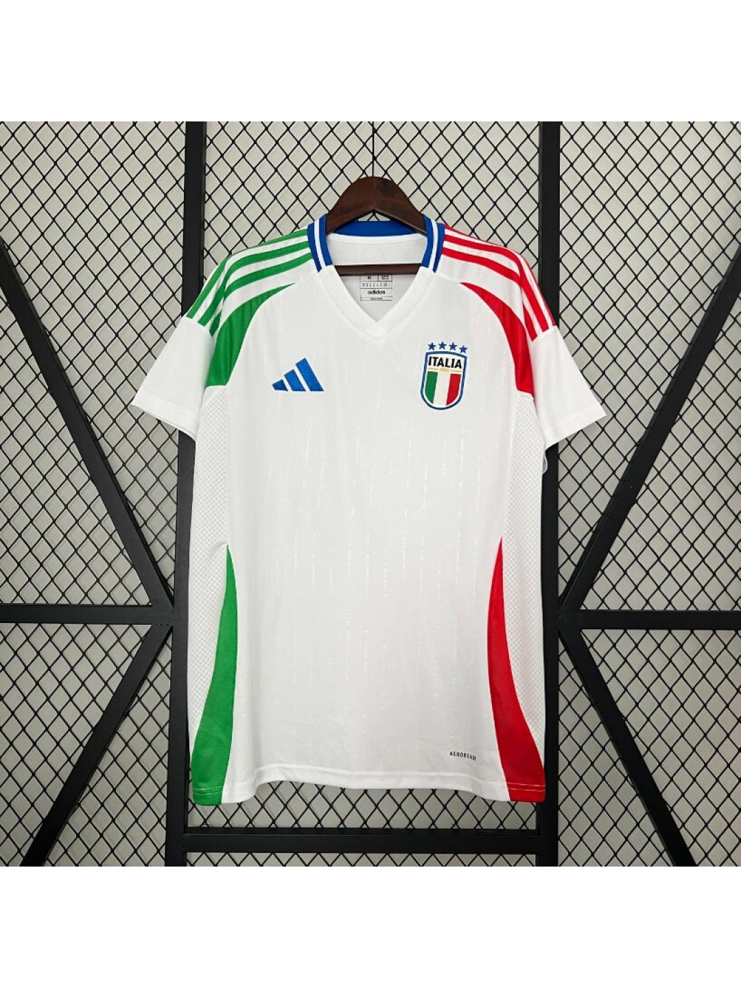 Camiseta auténtica de local L/S de Italia 2024-25 Chiesa #14