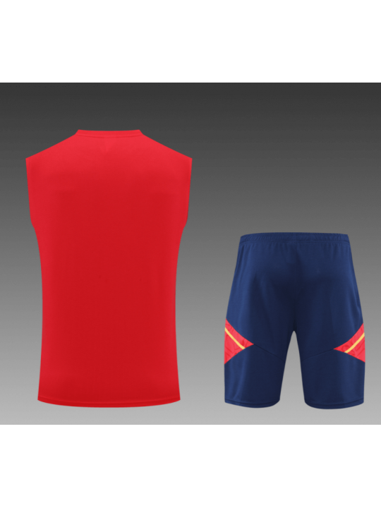 Camiseta De Fútbol Sin Mangas AFC Ajax Pre-Match 22/23 Rojo + Pantalones