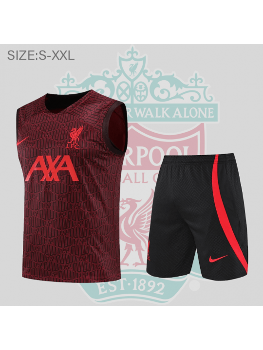 Camiseta De Fútbol Sin Mangas Liverpool Pre-match 22-23 + Pantalones