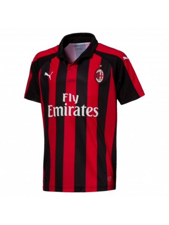 Camiseta Primera Equipación AC Milan 18-19 Niños