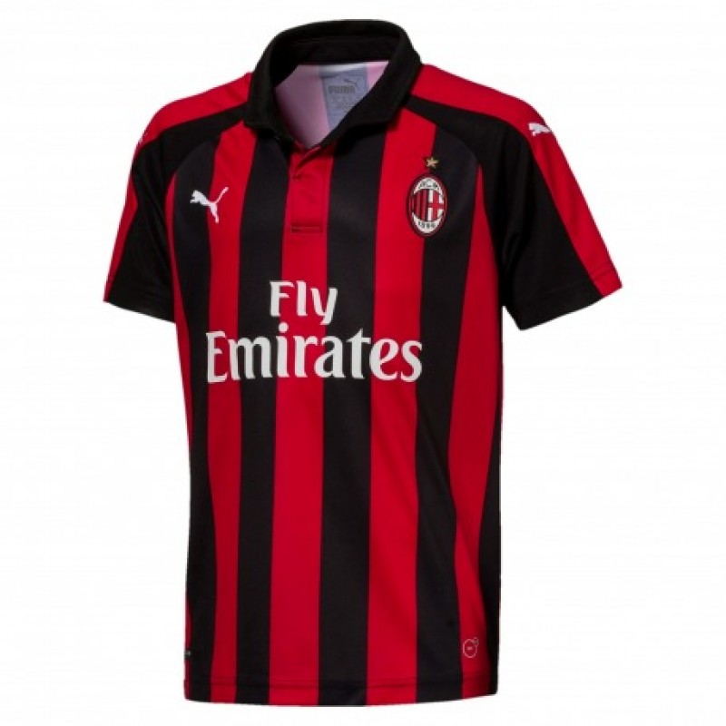 Camiseta Primera Equipación AC Milan 18-19 Niños