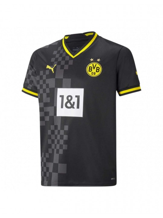 Camiseta Borussia Dortmund Segunda Equipación 2022/2023 Niño