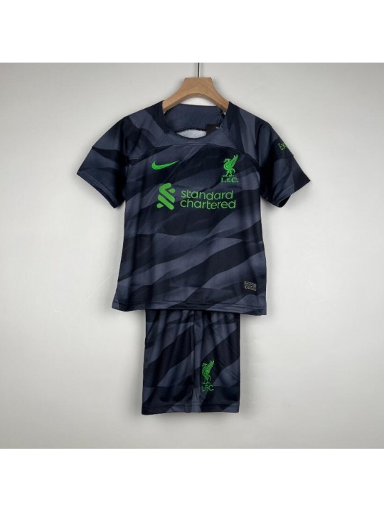 Camiseta Liverpool Fc Portero Negro 23/24 Niño