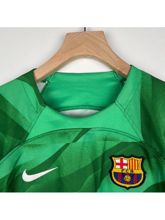 Camiseta Portero Barcelona Verde 23/24 Niño