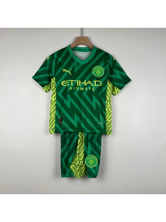 Camiseta Manchester City Portera Verde 23/24 Niño
