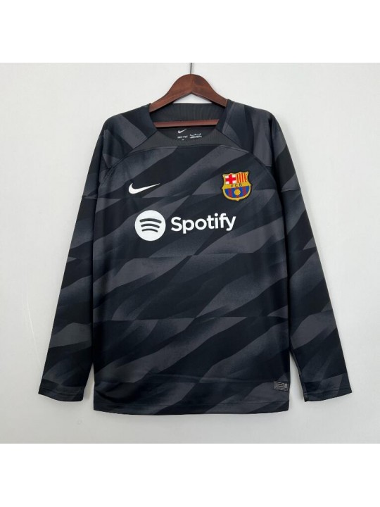Camiseta Barcelona Fc Portero Negra 2023-2024 ML