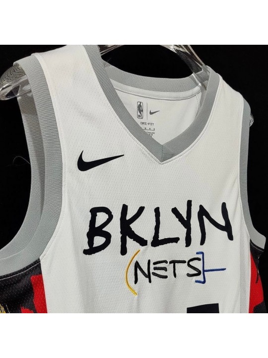 Camiseta Brooklyn Nets - Blanca - Personalizada - 22/23