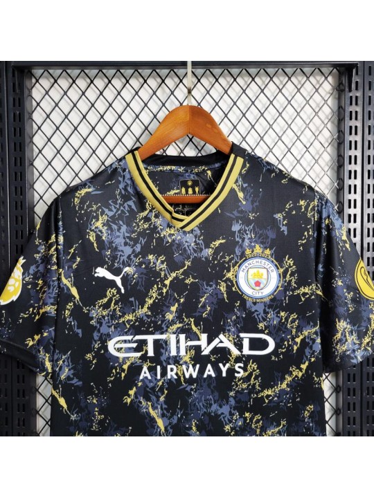Camiseta Manchester City Edición especial 23/24 Oro Negro