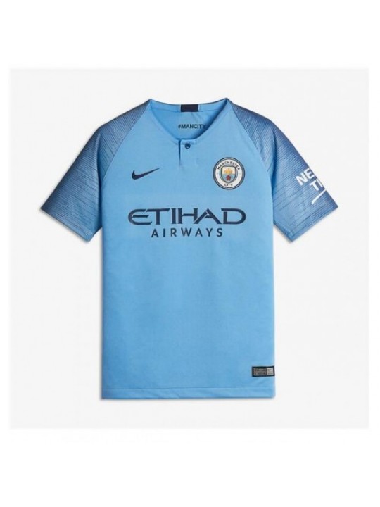 Camiseta Primera Equipación Manchester City 18-19 Niños