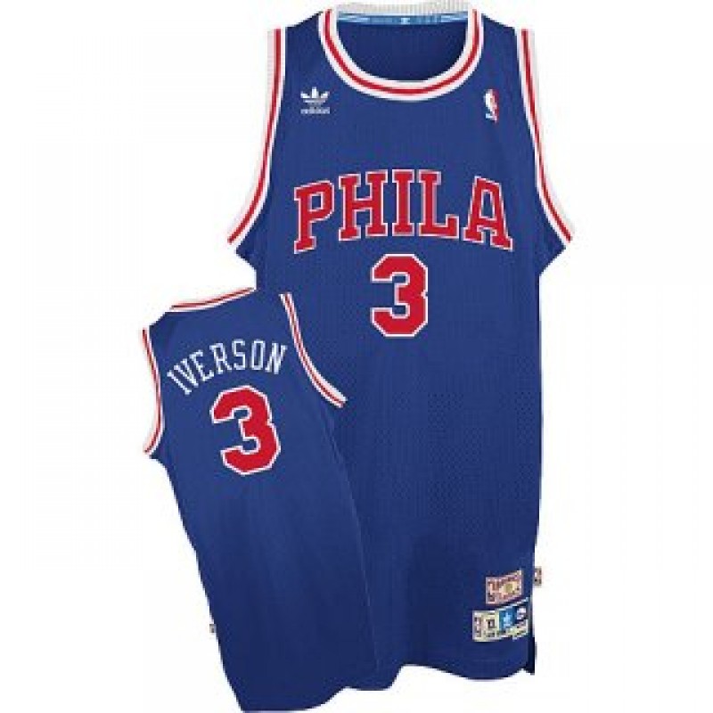 Camisetas Allen Iverson, Philadelphia 76ers [Azul]