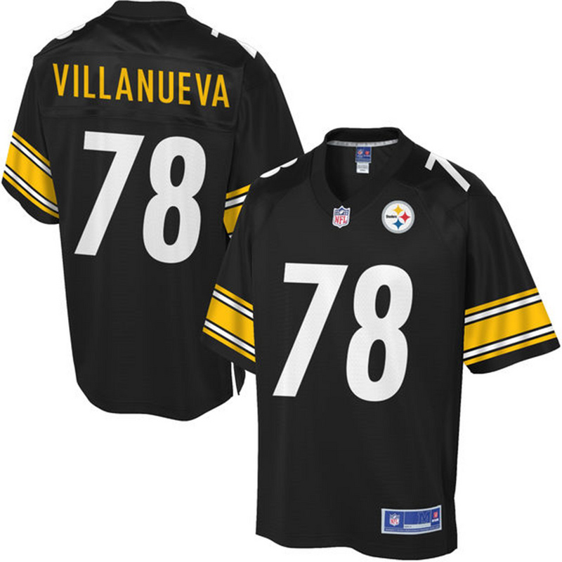 Camisetas Alejandro Villanueva, Pittsburgh Steelers - Negra