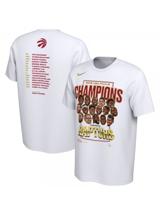 Camiseta Toronto Raptors - 2019 NBA Champions, White