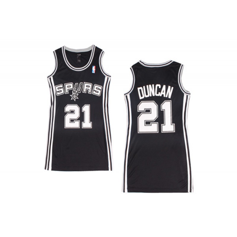 Camisetas Tim Duncan, San Antonio Spurs [Negra] - Mujer