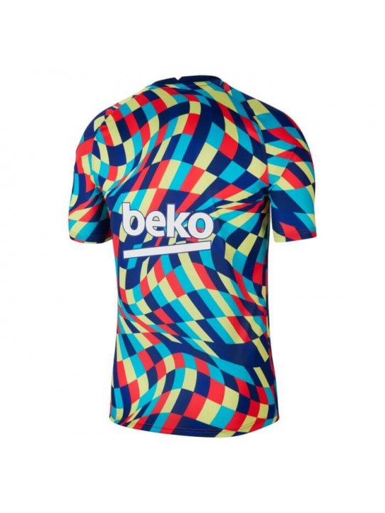 Camiseta De Calentamiento Fc Barcelona 2020/2021 Azul